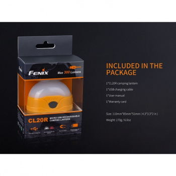 Fenix CL20R LED Campingleuchte - Orange