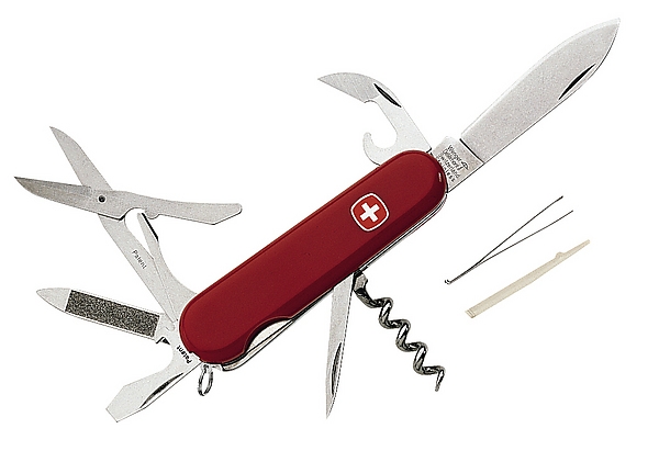 schweizer offiziersmesser, 9-teilig, mit schere